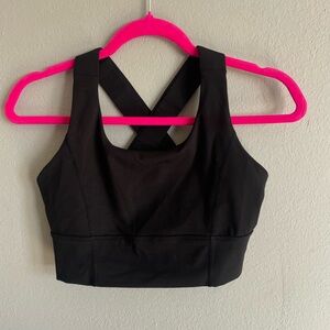 Women's Black Cross-Back Sports Bra Glyder